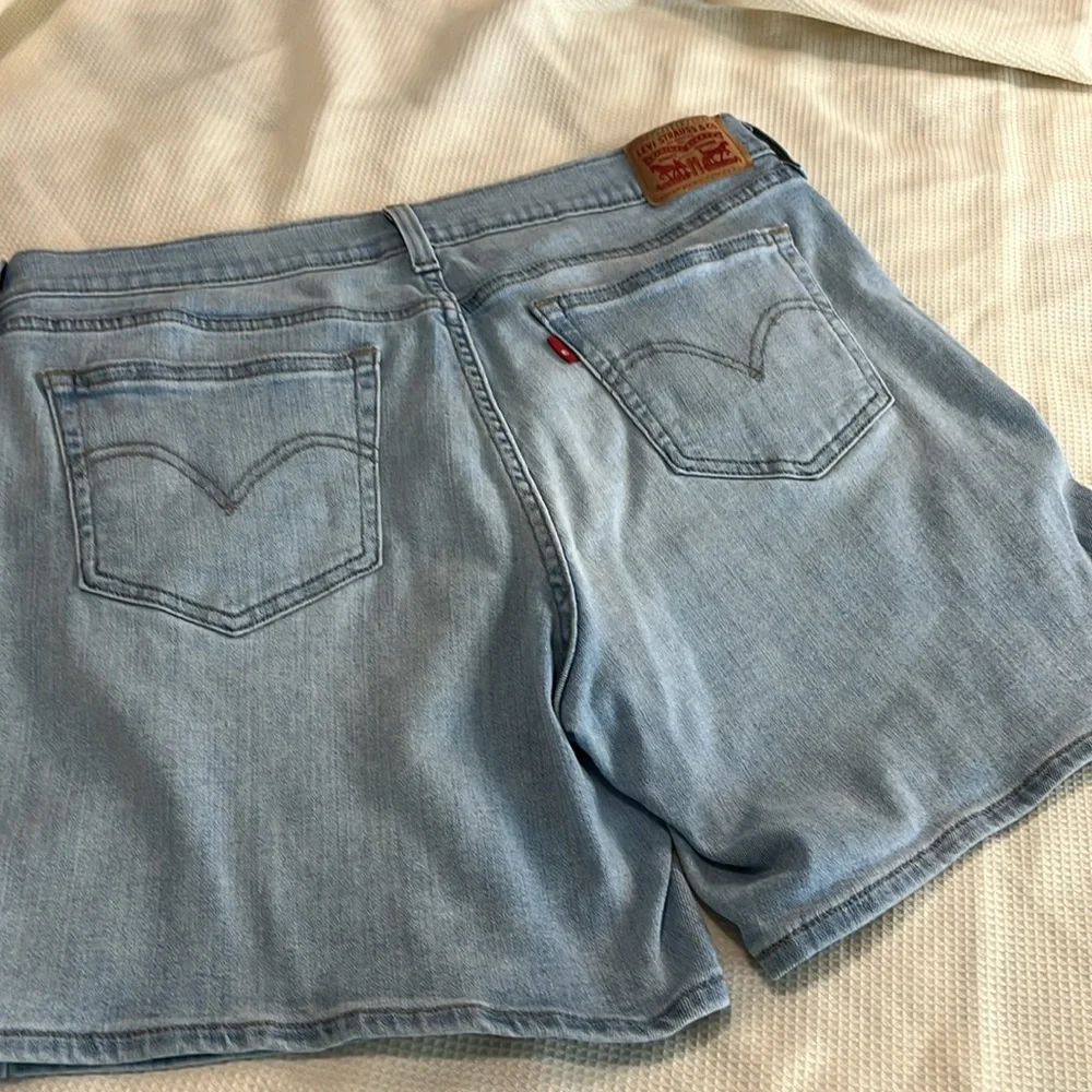 Levi Strauss Embroidered Denim Shorts